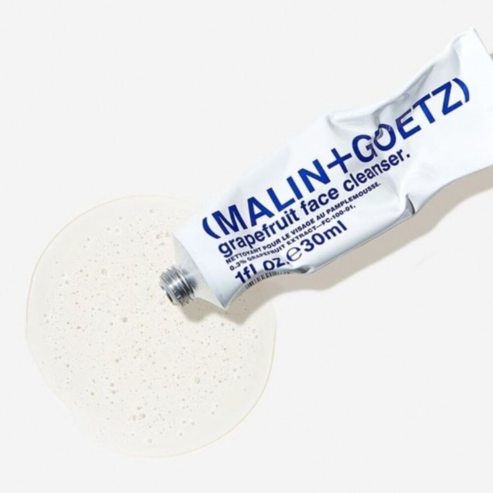 🔥3/$30 NEW Malin+Goetz Grapefruit Face Cleanser Deluxe Travel Size 1 Fl Oz